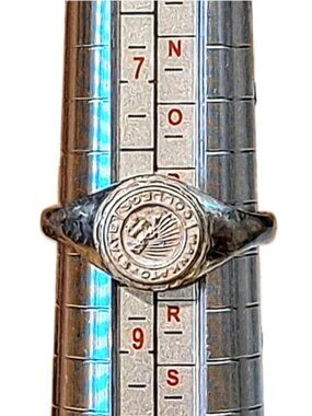 Vintage Mankato State College Sterling Silver Class Size8 1/2" Ring